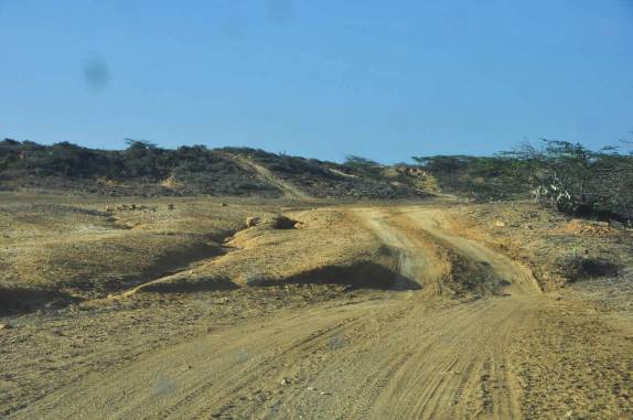 Cruzando o deserto da península La Guajira, na Colômbia